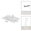 Meuble-lavabo 32 po avec lavabo en céramique et porte d'armoire à fermeture en douceur, fixation murale flottante, bonde escamotable, siphon inclus (sans robinet), K2 - incluant A +-77443012-77443015