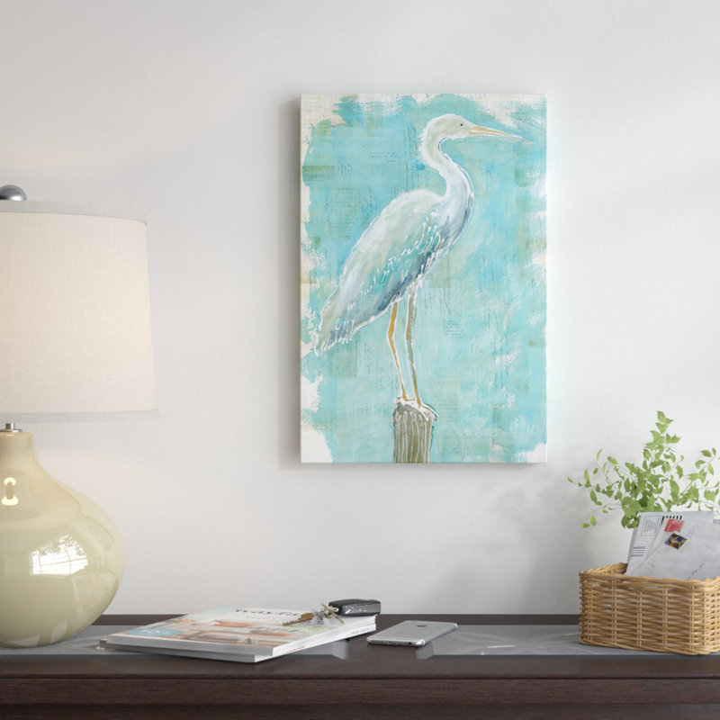 «Coastal Egret I», reproduction d'art sur toile, H 12 po x l 8 po x P 0,75 po, Toile tendue, Pas de tapis
