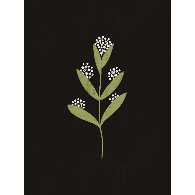 Floral Stem Green - reproduction sur toile tendue, H 16 po x l 12 po