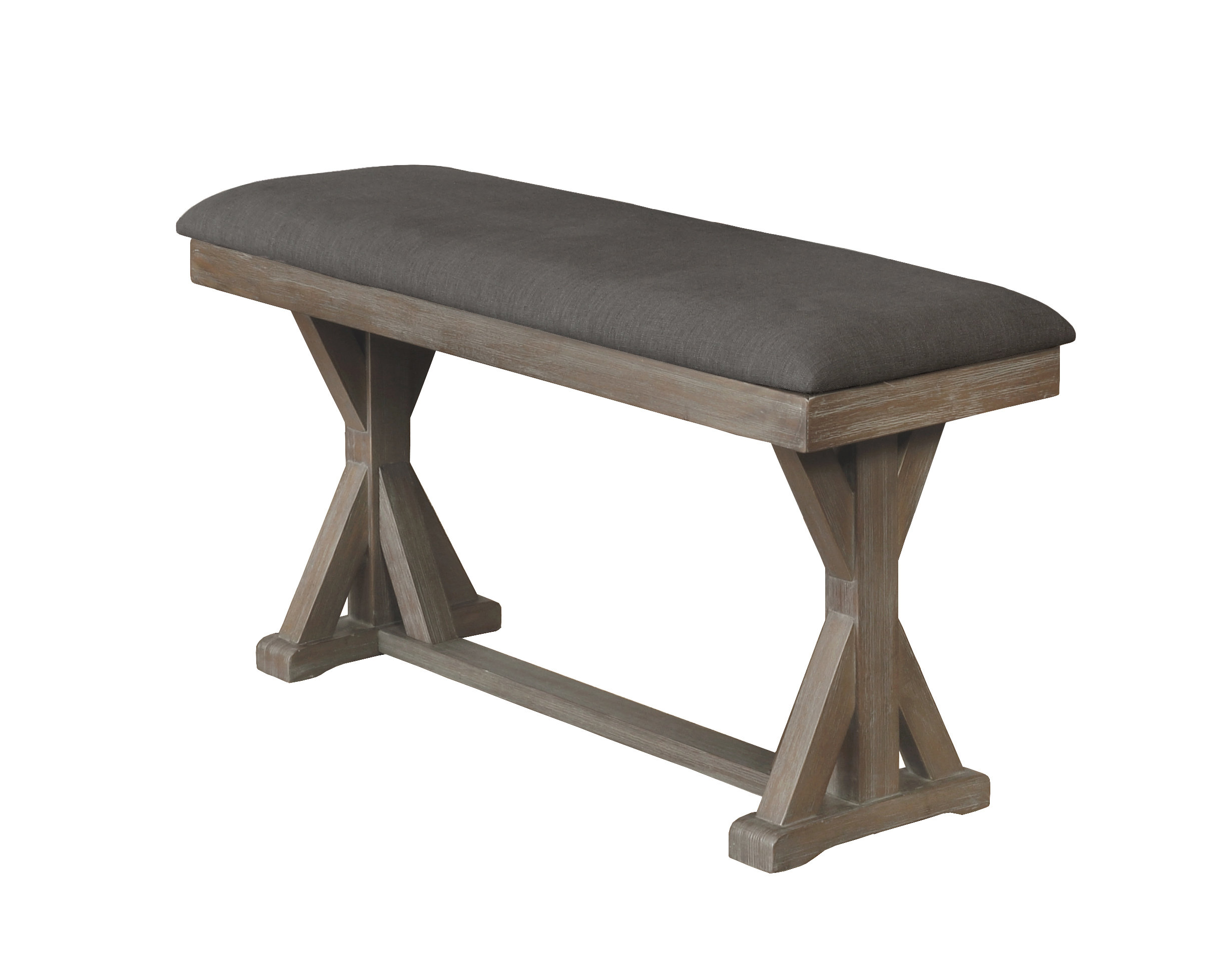 Counter height upholstered discount bench