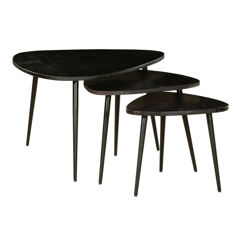 Drift Set of 3 Nesting Tables - Black