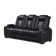 83.5''Wide Breathable Leather Square Arms Power Reclining Sofa With Reading Lights And Drop Down Table