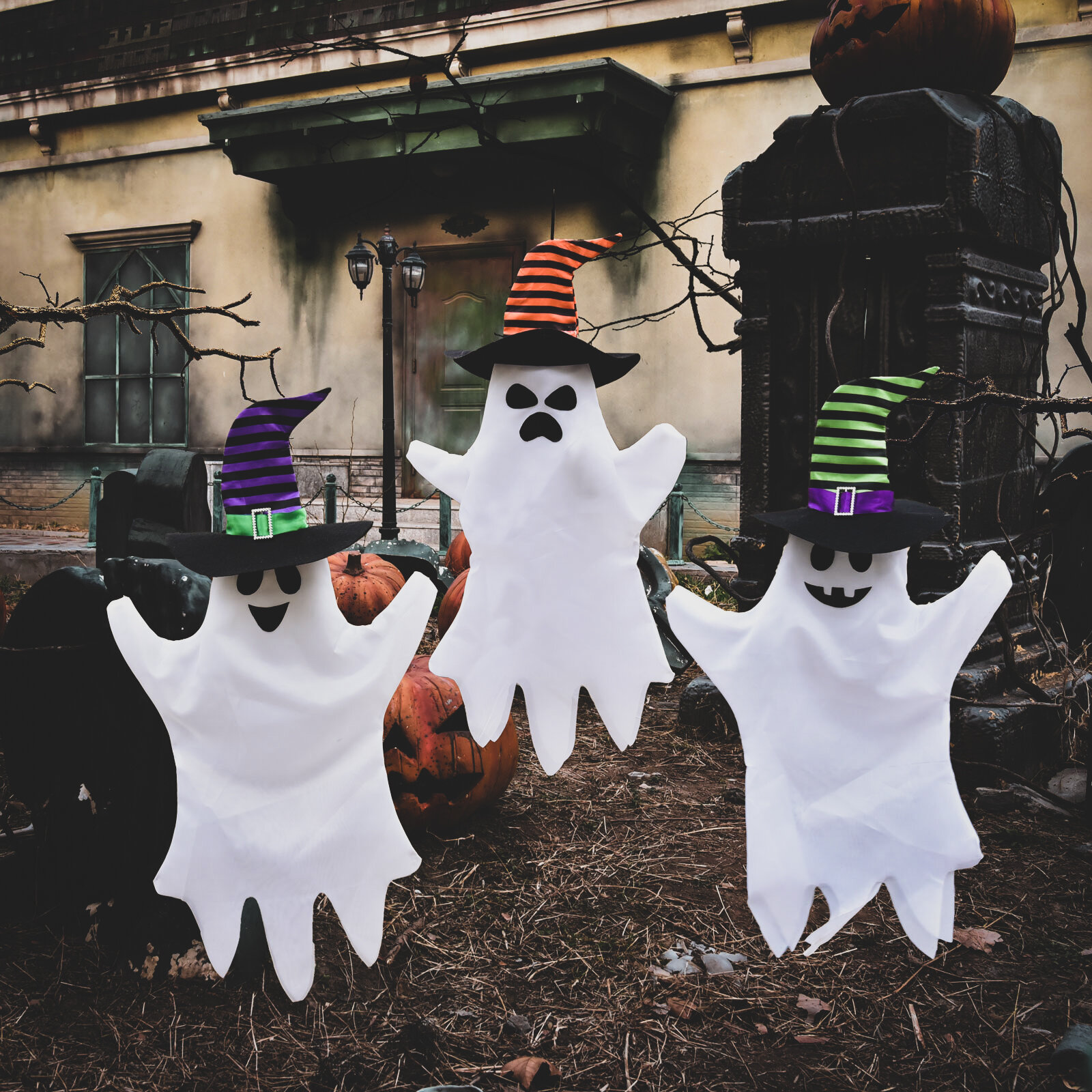 The Holiday Aisle® Halloween Hanging Ghost | Wayfair