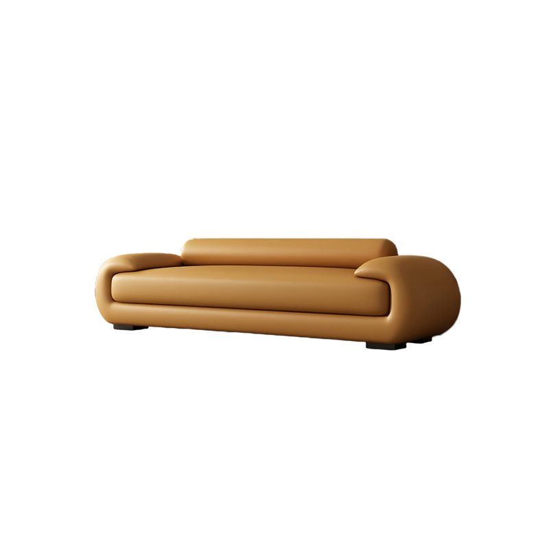 Laricka Leather Match Upholstered Bench, Orange