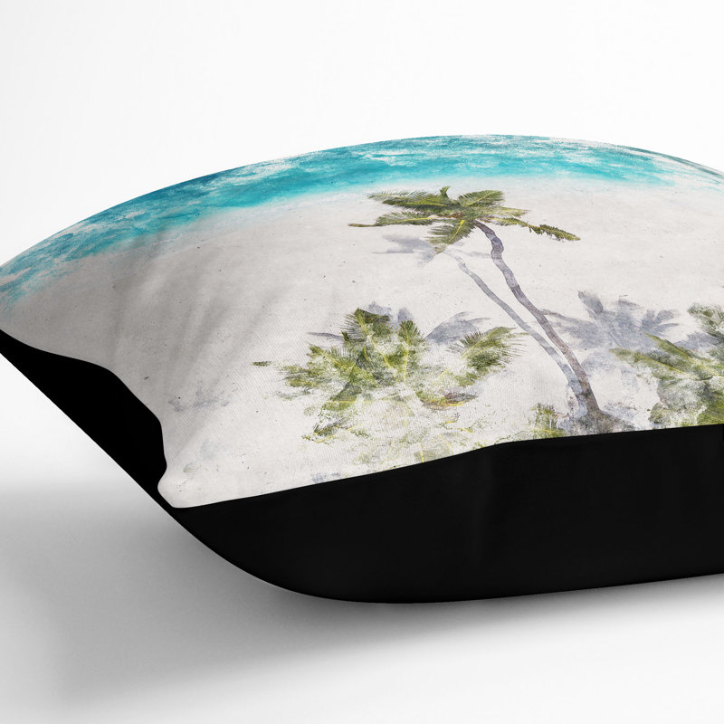 Square Throw Cushion, 40cm H x 40cm W x 15cm D, Black