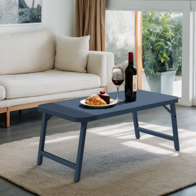 Table d'appoint d'extérieur pliable et rectangulaire