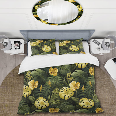 Ensemble de housse de couette Monstera
