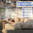 19" Farmhouse Enclosed Caged Low Profile Dimmable Ceiling Fan with Light-129196224-129931717