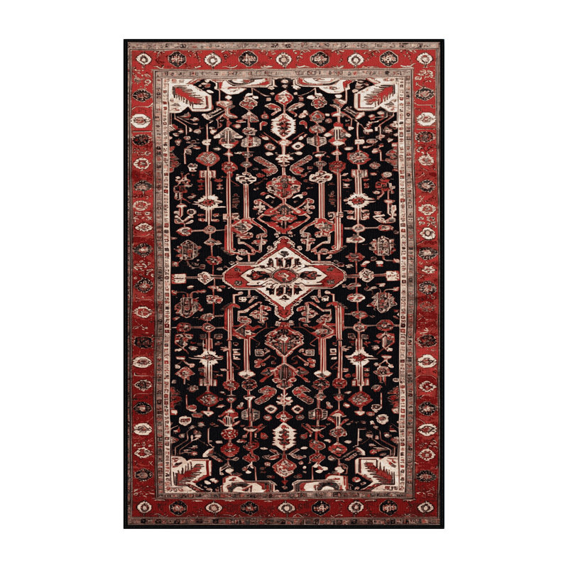 Machine Washable Turkish Brown Area Rug, Rectangulaire 8 pi x 12 pi
