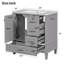Meuble-lavabo moderne avec lavabo, 1 porte à fermeture douce et 3 tiroirs-1231888525-1231888524