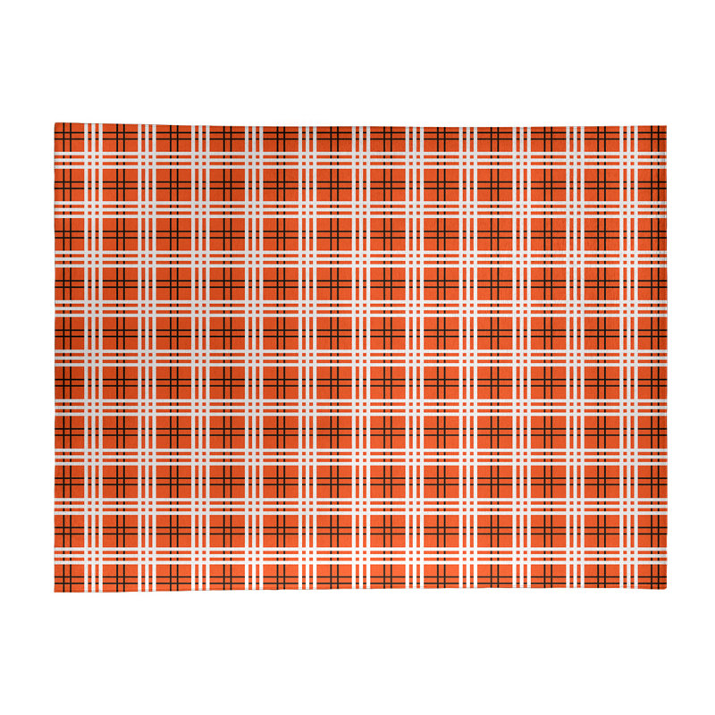 Tapis à carreaux orange, Rectangle 9 pi x 12 pi