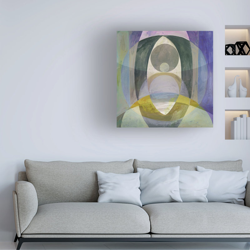 Art mural sur toile tendue - «Arcane Geometric I» de Victoria Barnes pour décoration de salon, de chambre à coucher ou de bureau - 24 x 24