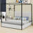 Modern Canopy Bed With Upholstered Headboard-54880698