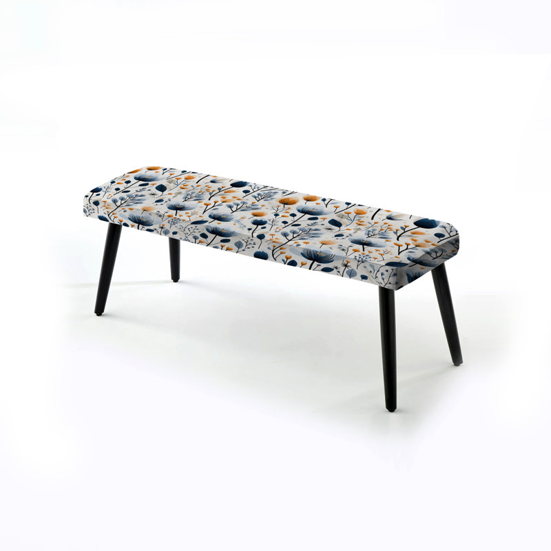Lace Veil - Banc rembourré, Jardin tropical rose et vert