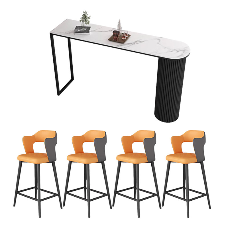 Kroeker, Blanc/Noir, 41,3 x L 70,8 po x l 15,7 po, Orange