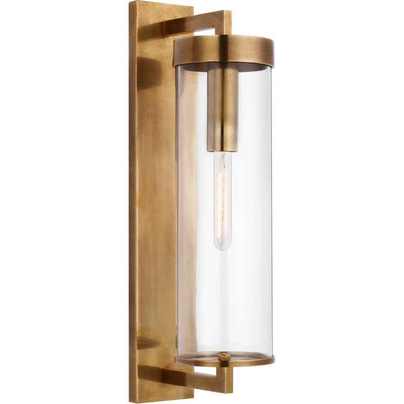Kelly Wearstler Liaison Large Bracketed Outdoor Wall Sconce, Antique Brass