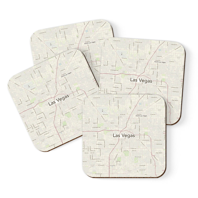 Sous-verre carte des États-Unis, Las Vegas