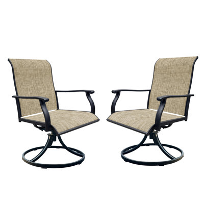 Chaises d'extérieur 360 ° à 2 rotations sur 360 °, structure parfaite pour le jardin, porche avant, toile pivotante pour la cour arrière 2, terrasse idéale, pelouse