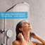 Horow Bathroom Shower Mixer Twin Head Bar Set Round Valve System