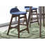 Ensemble de table de rassemblement 4 personnes Didmarton avec chaises de comptoir rembourrées bleues-35444181