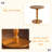 Round Side Table with MDF Tabletop, Solid Wood Spindle Leg Living Room Table