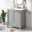 Ensemble de meuble-lavabo 30 po avec lavabo, armoire de salle de bain multifonctionnelle avec portes et tiroir, structure solide et panneau de fibres à densité moyenne-120330033