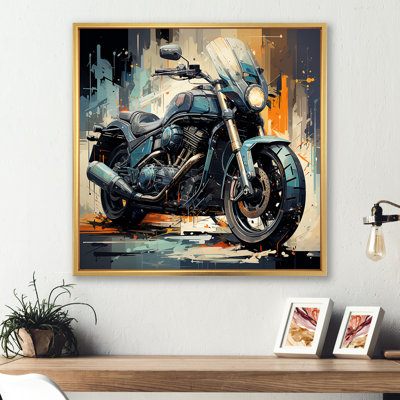 «Blue Chopper Bike Matrix» sur toile