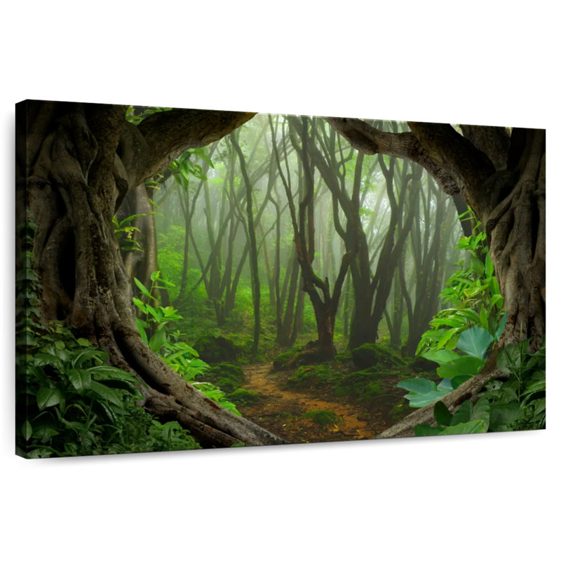 Jungle brumeuse d'Alvord en Asie, H 34 po x l 51 po