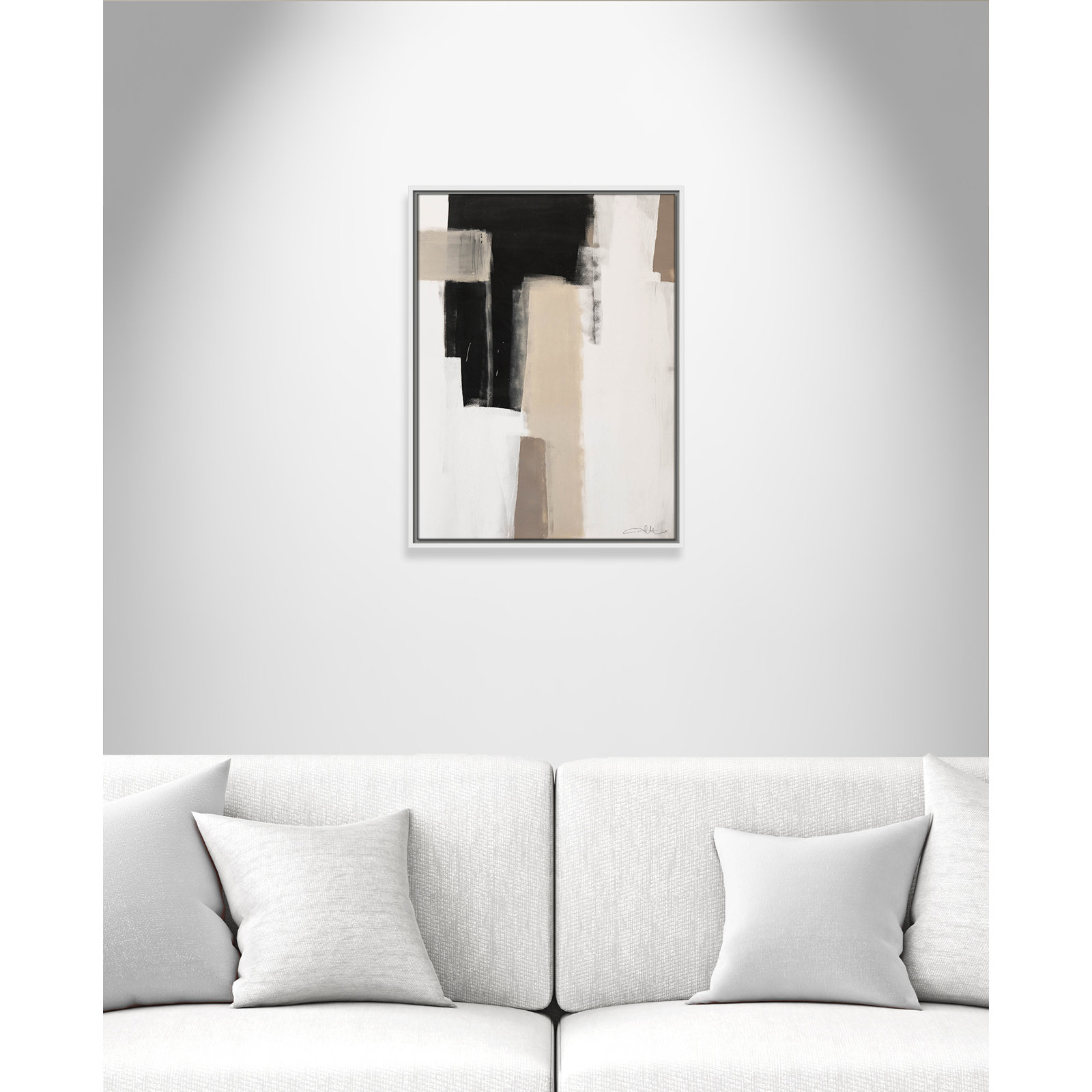 Giverny Earth Scapes I Print, White Floater Framed, No Mat, 25.5" H x 19.5" W x 2" D