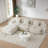 113 Inch Modern L-Shaped Modular Sectional Sofa, Corduroy Upholstery, Oversized 3-Seater Couch With Deep Seat And Movable Ottoman – No Assembly-296938296