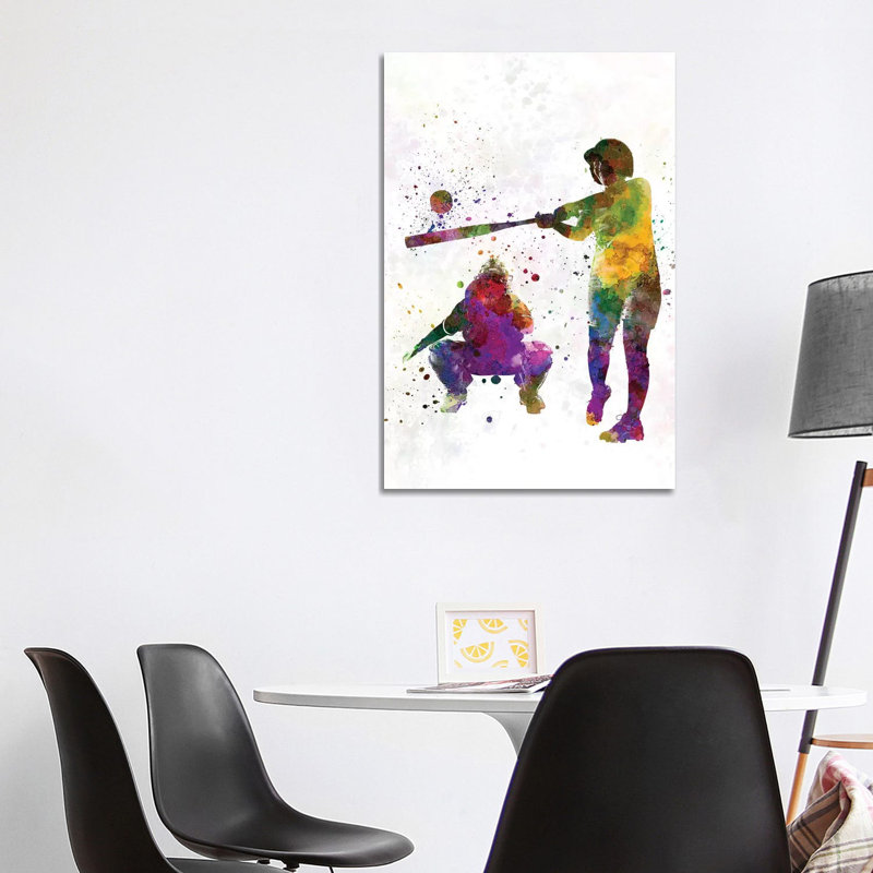Baseball Players II 1 Piece Wrapped Canvas Painting, 101.6 cm H x 66.04 cm W