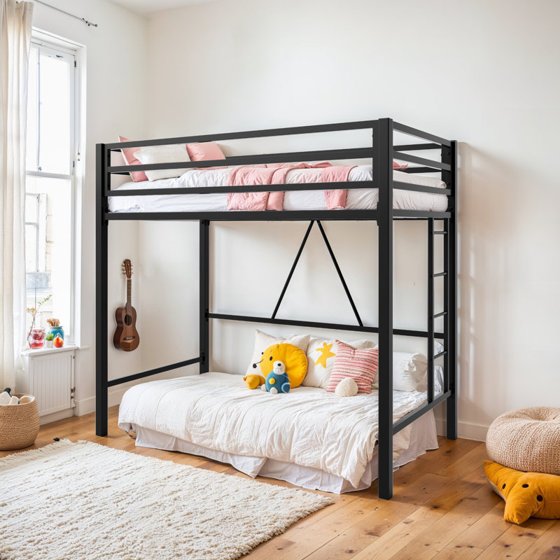 Maranto Kids Twin Loft Bed, Black