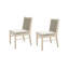 Chaise de salle à manger avec structure en bois d'acacia et tissu hydrofuge