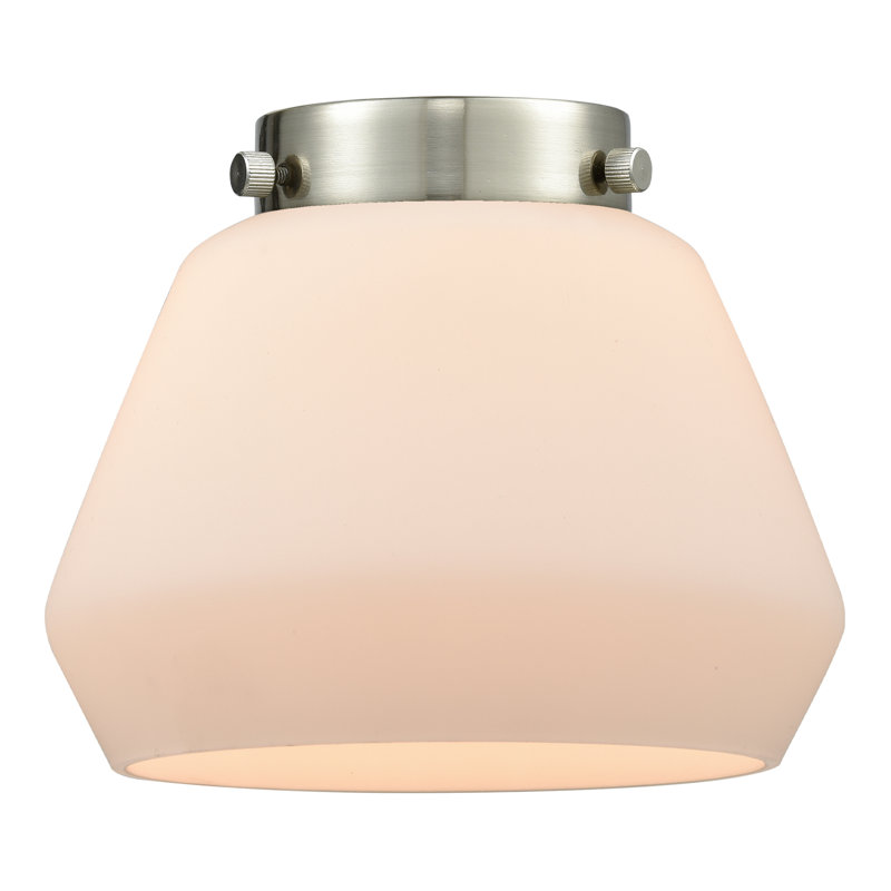 Mini-luminaire suspendu 1 lumière 7 po Nouveau 2 - Elim - 1 lumière DEL - Finition nickel - Abat-jour blanc, Blanc mat