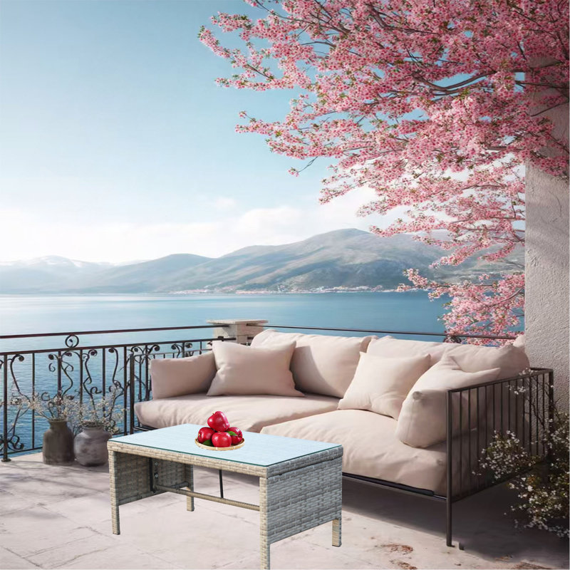 Table basse avec patio extérieur en verre trempé transparent