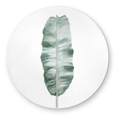 Banana Leaf Botanical Round Outdoor Area Rug for Home Decor