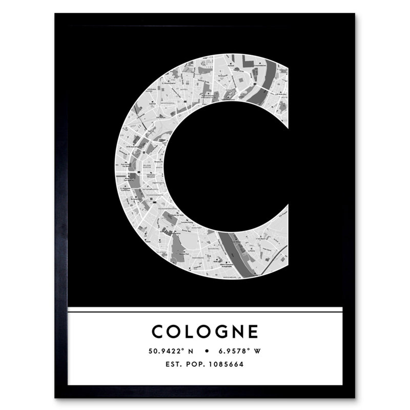 Cologne Germany City - Single Picture Frame Typography