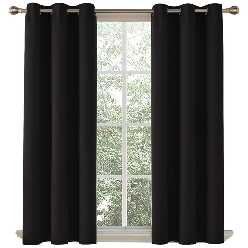 Blackout Curtain Pair, 167cm Width x 137cm Drop
