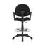 Chaise à dessin Jea, accoudoirs bouclés, tweed noir, repose-pieds rond-118318915