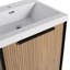 Meuble-lavabo autoportant avec lavabo en résine et portes d'armoire à fermeture en douceur