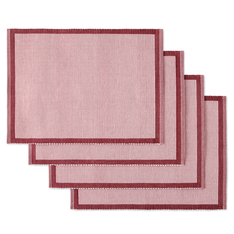kate spade new york Garden Party 4-Pack Set Placemat Set, Pink/Rose Pink, 14x19, Pink