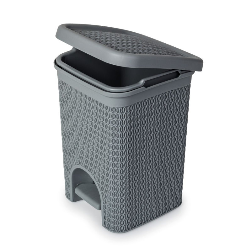 Lace Design 5L Pedal Bin, Grey