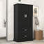 Tall Bathroom Storage Cabinet, Cabinet With Two Doors And Drawers, Adjustable Shelf, MDF Board-675113302