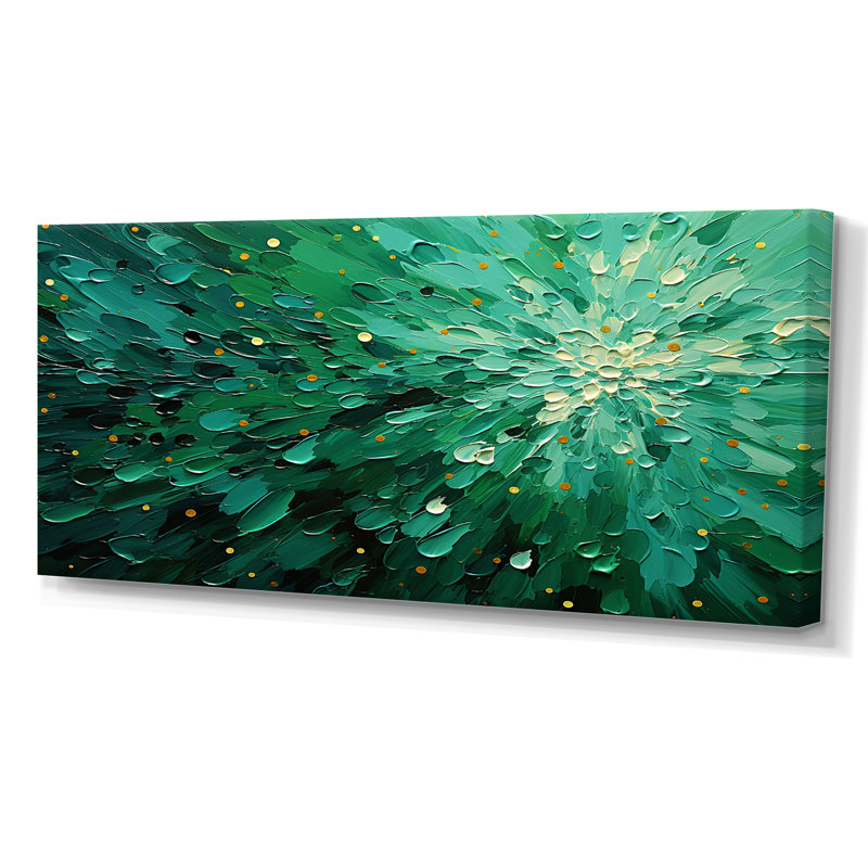 Décoration murale Emerald Euphoria II - Paysages abstraits, Toile tendue, H 28 po x l 60 po, Sans cadre
