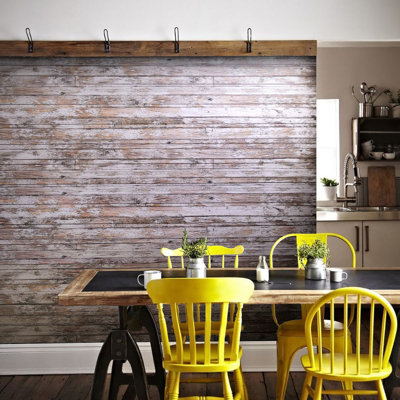 5.75" x 45" Peel and Stick Reclaimed Wood Wall Paneling