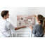 Wall Mounted bulletin board print wall art notice boards for office corkboard Vintage world map