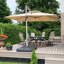 Sadi 3.7m Square Cantilever Parasol With Base-605331004