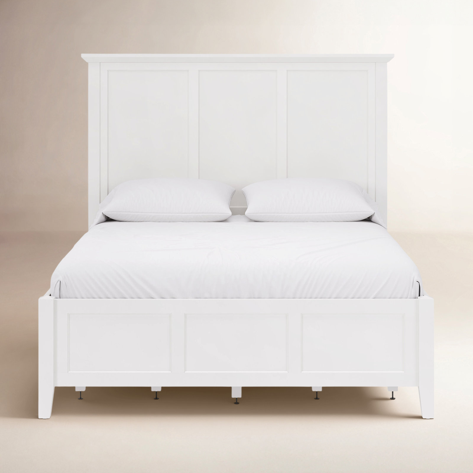 Renee Storage Platform Bed, White, King