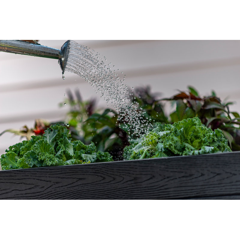 Slate Gray Elevated Vinyl Herb Garden Planter