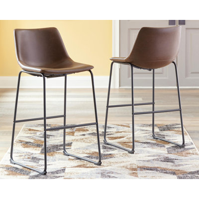 Ashtin Upholstered Counter Stool with Metal Frame